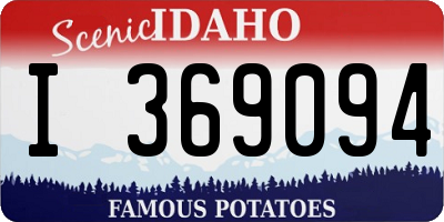 ID license plate I369094
