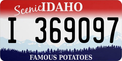 ID license plate I369097