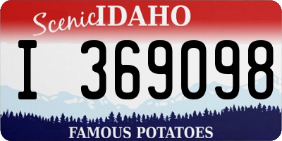 ID license plate I369098