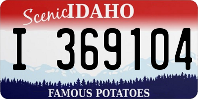 ID license plate I369104