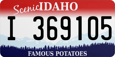 ID license plate I369105