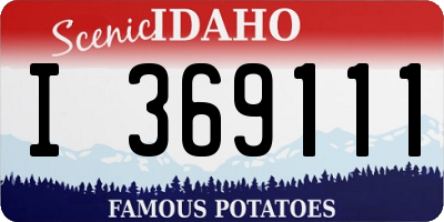 ID license plate I369111
