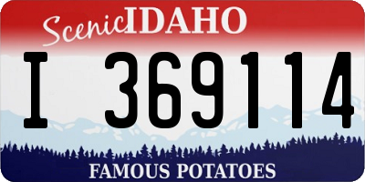 ID license plate I369114
