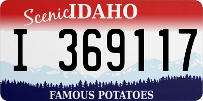 ID license plate I369117