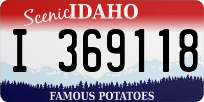 ID license plate I369118