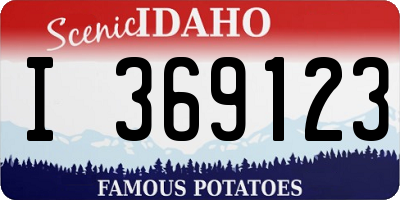ID license plate I369123