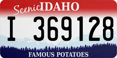 ID license plate I369128