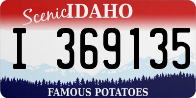 ID license plate I369135