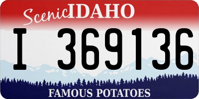 ID license plate I369136