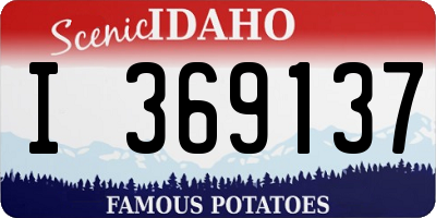 ID license plate I369137