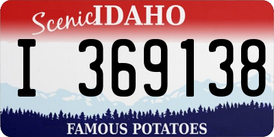 ID license plate I369138