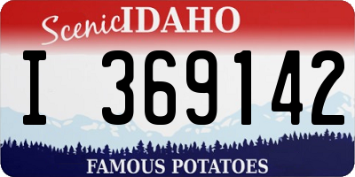 ID license plate I369142