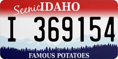 ID license plate I369154