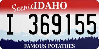 ID license plate I369155