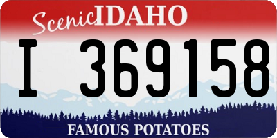 ID license plate I369158