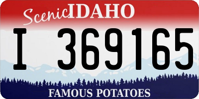 ID license plate I369165