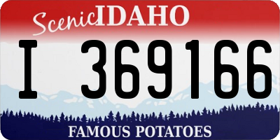 ID license plate I369166