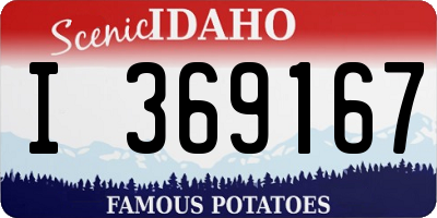 ID license plate I369167
