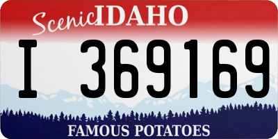 ID license plate I369169