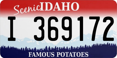 ID license plate I369172