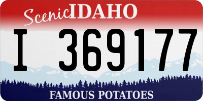 ID license plate I369177
