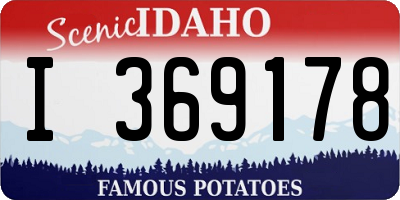 ID license plate I369178