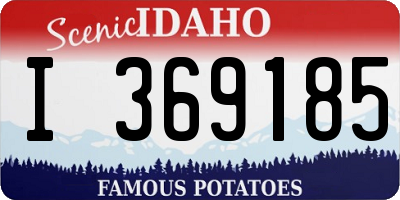 ID license plate I369185