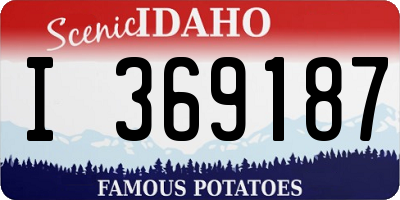 ID license plate I369187