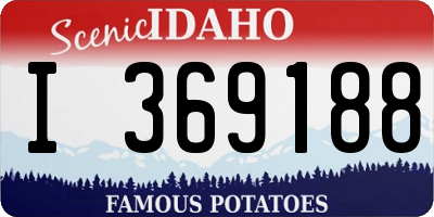 ID license plate I369188