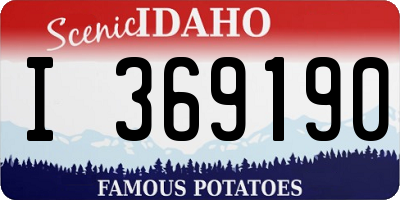 ID license plate I369190