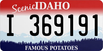 ID license plate I369191