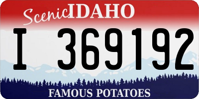 ID license plate I369192