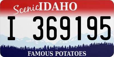 ID license plate I369195