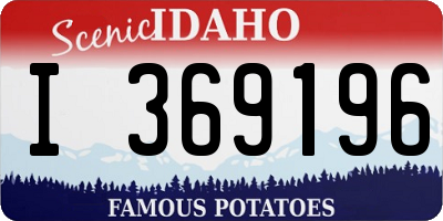 ID license plate I369196