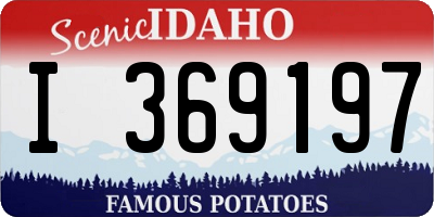 ID license plate I369197
