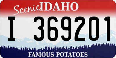 ID license plate I369201