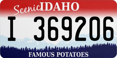ID license plate I369206