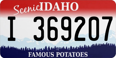 ID license plate I369207