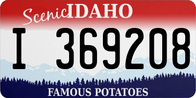 ID license plate I369208