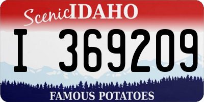 ID license plate I369209