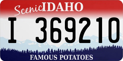 ID license plate I369210
