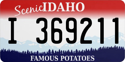 ID license plate I369211