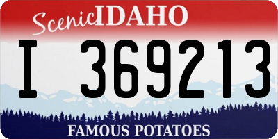 ID license plate I369213