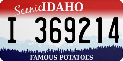 ID license plate I369214