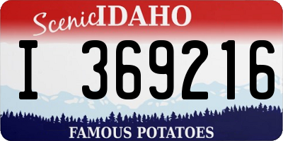 ID license plate I369216