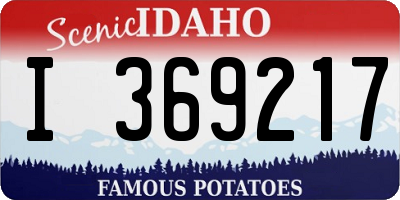 ID license plate I369217