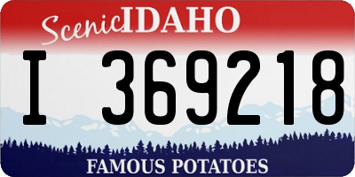 ID license plate I369218