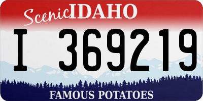 ID license plate I369219