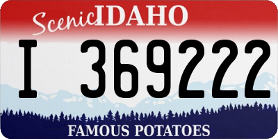 ID license plate I369222