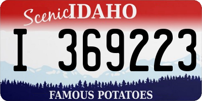 ID license plate I369223